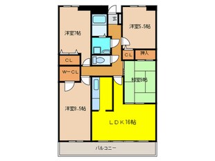 パルティール田中の物件間取画像